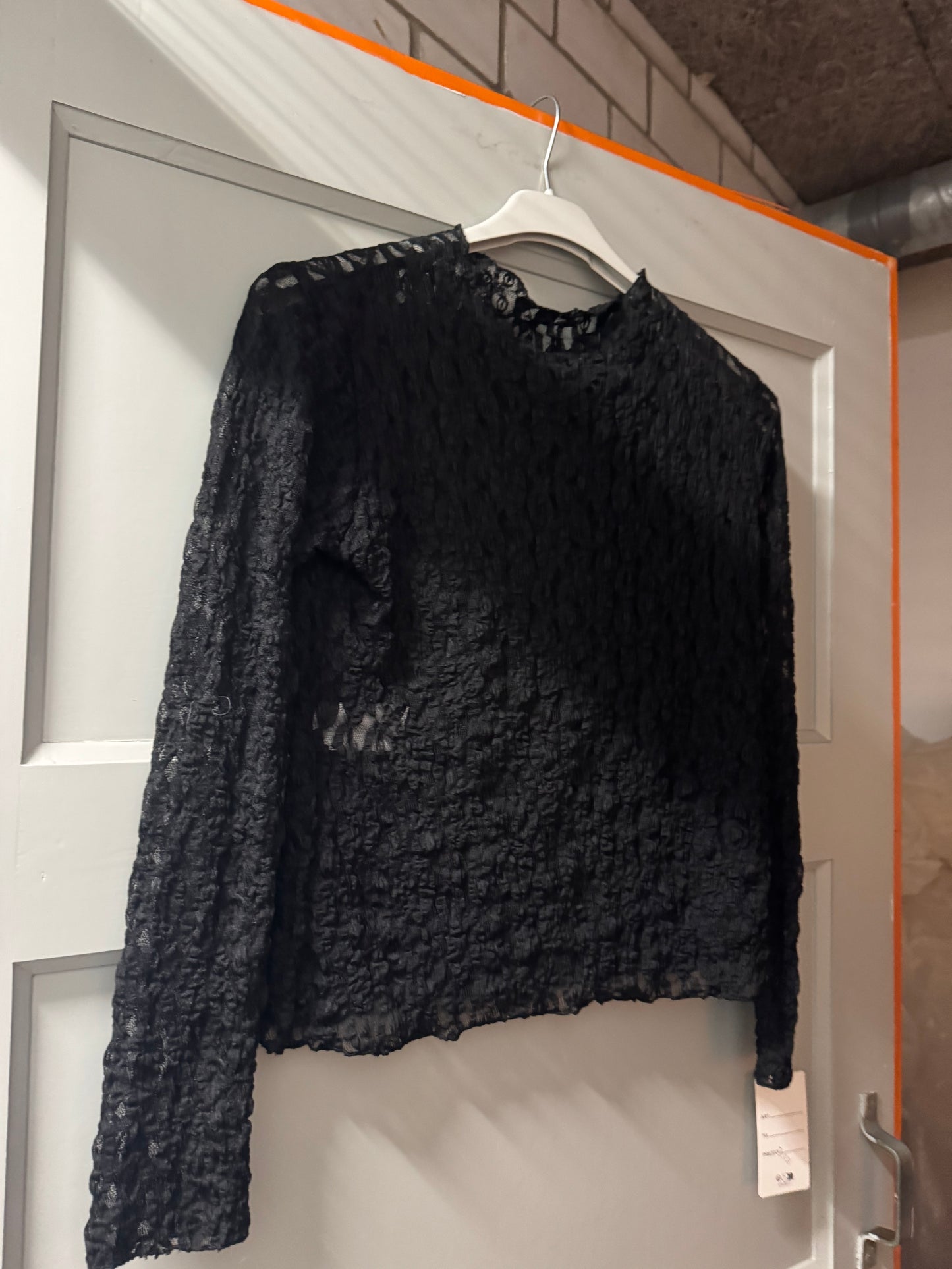 Kanten top black longsleeve