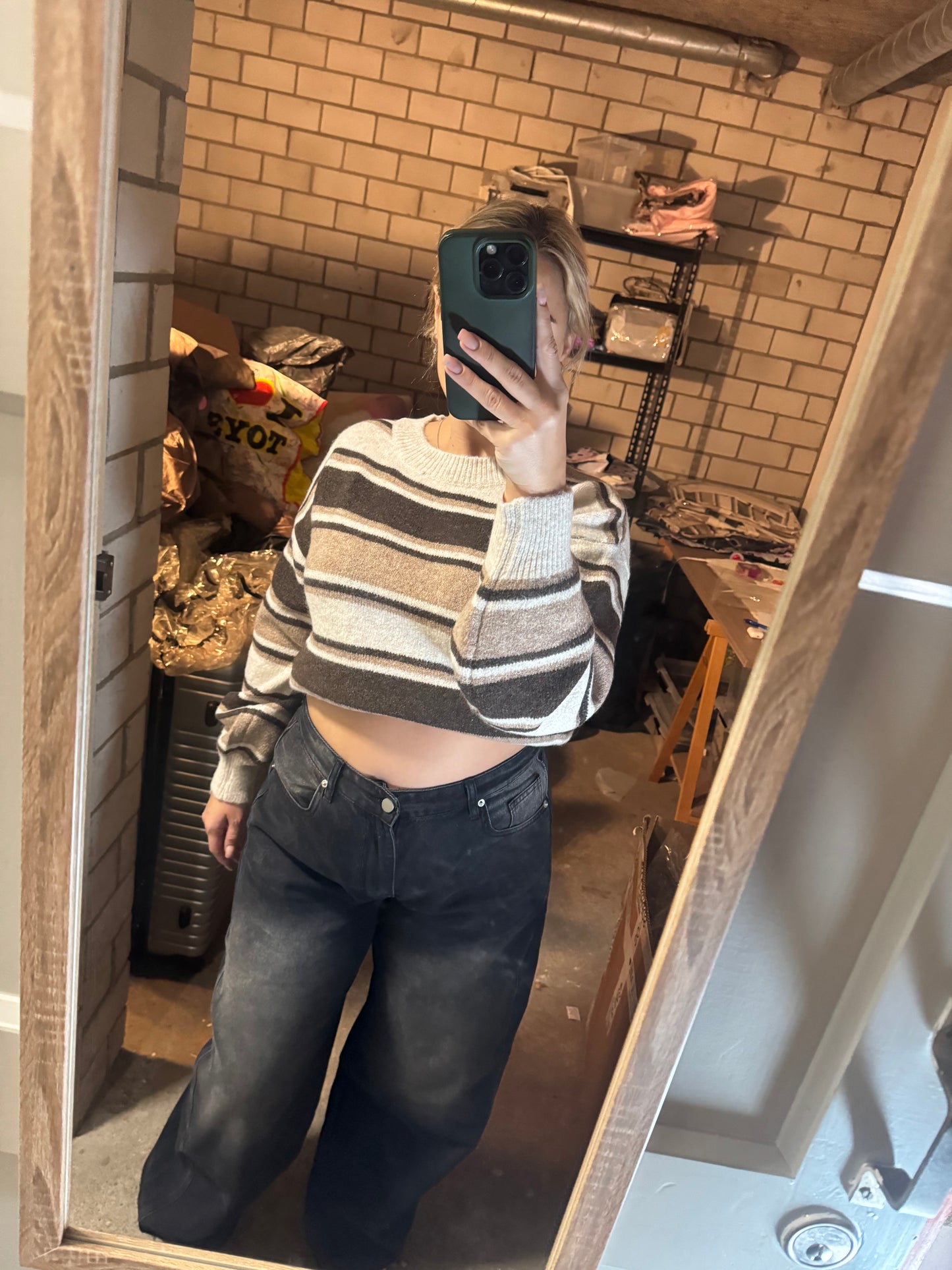 Lazy knitted sweater