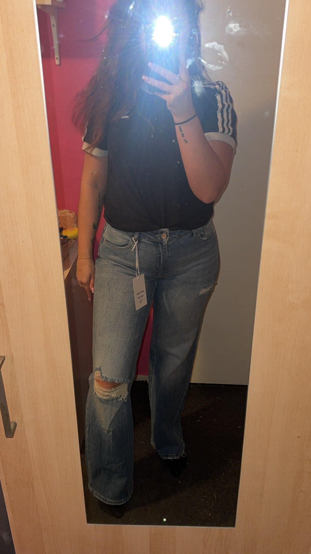 Wide leg jeans licht blauw