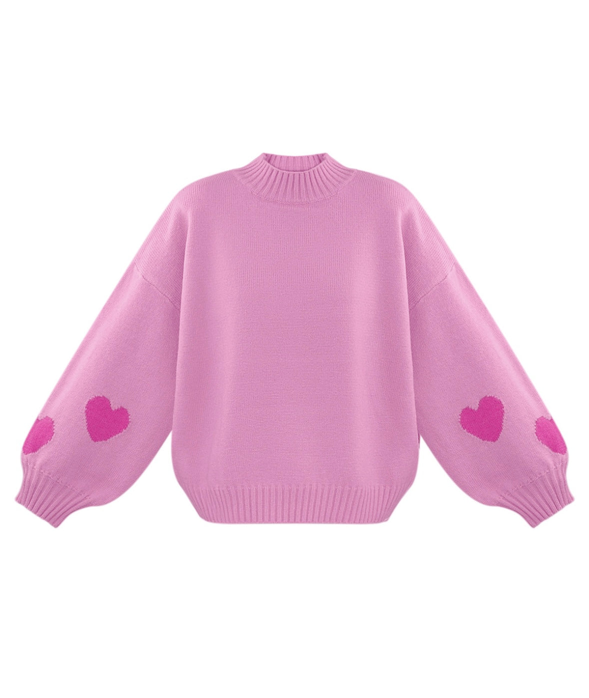 Heart knit trui