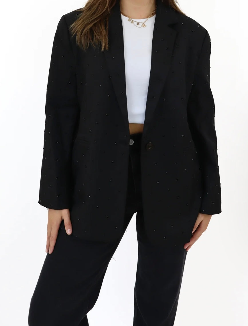 Glitter blazers black