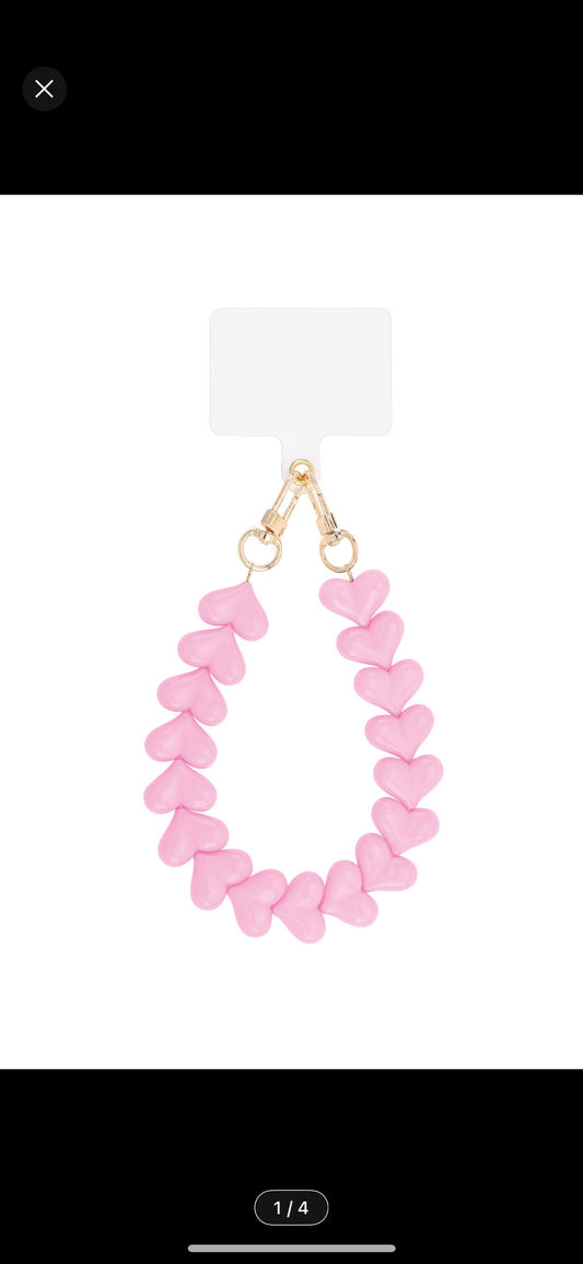Telefoonkoordje roze