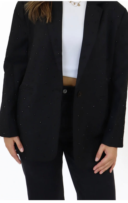 Glitter blazers black