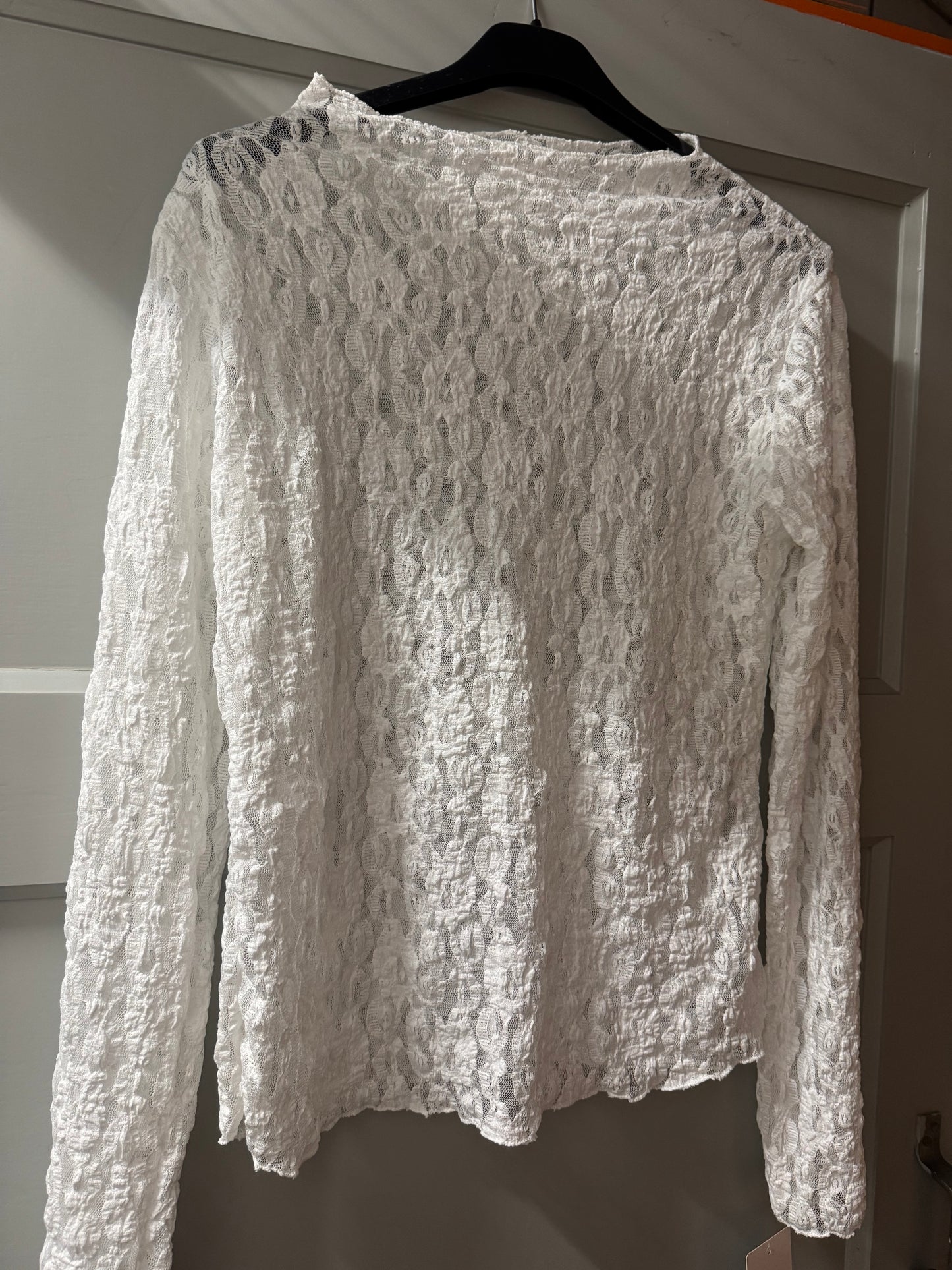 Kanten top white longsleeve